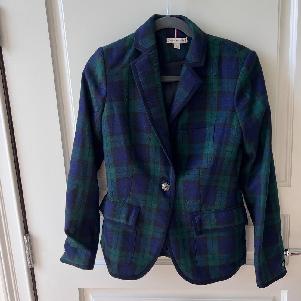 Plaid womens suit coat